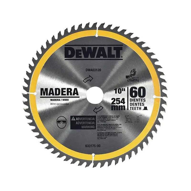 Disco Sierra 10'' X 60T Dewalt DWA03120