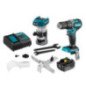 Combo Rotomartillo + Router 18 V BL + batería 5 A + cargador MAKITA DLX2463ST