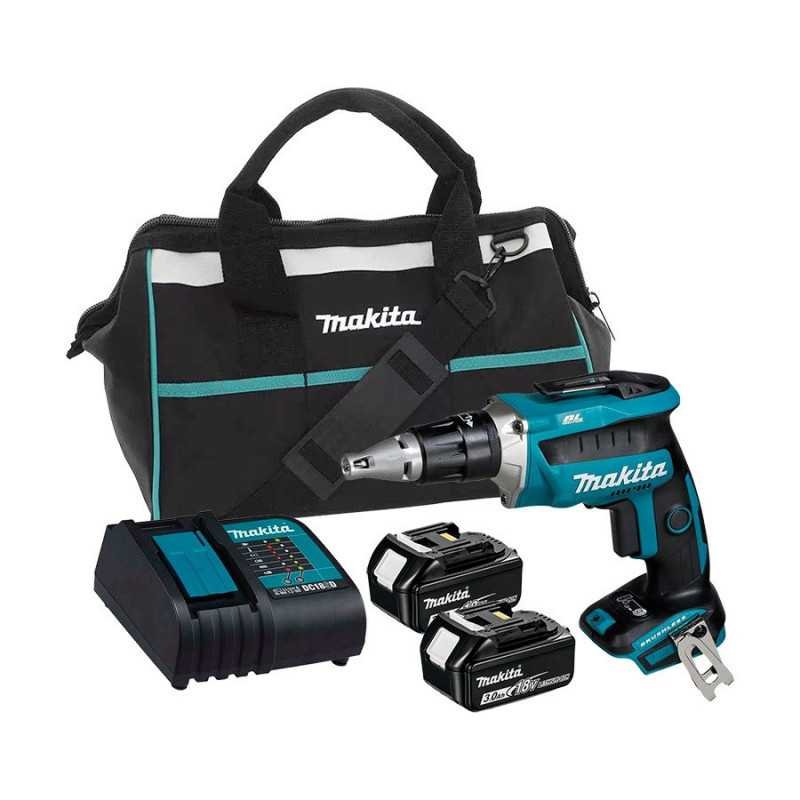 Atornillador 1/4" 18 V + 2 Baterías 3 A + Bolsa Makita DFS452SFEX