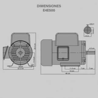Motor Monofásico 5 Hp 4 Polos Uso General VE4E500