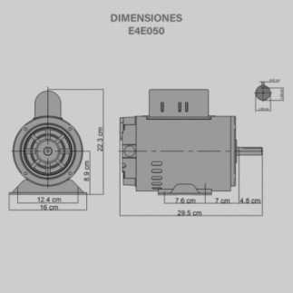 Motor Monofásico 1/2 Hp 4 Polos Uso General VE4E050