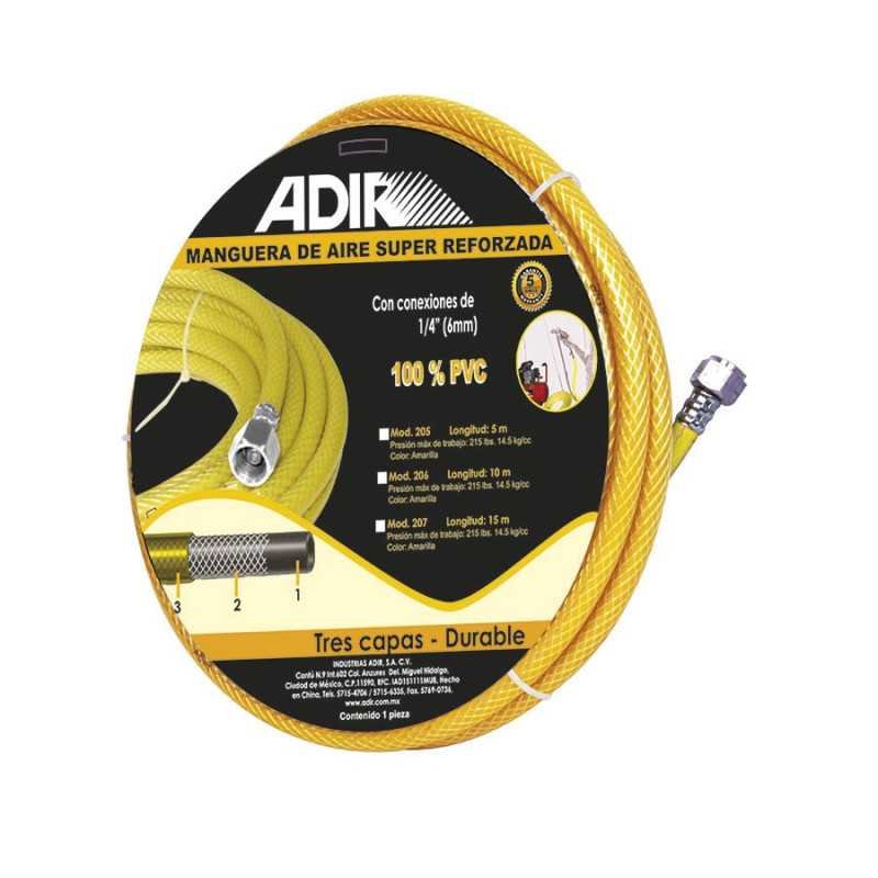 Manguera Amarilla 10 M Conex. 1/4 215 Psi ADIR206