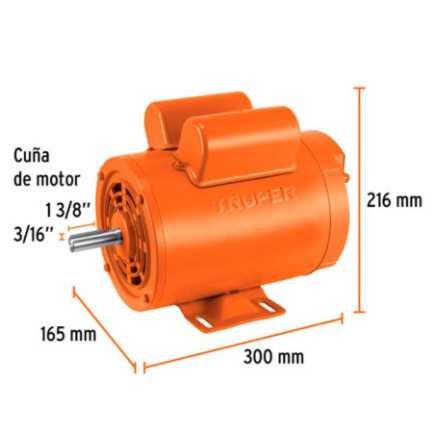 Motor eléctrico monofásico de 1 1/2 HP Truper 102306