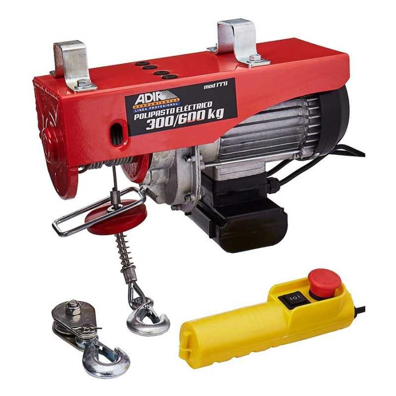 Polipasto 300-600 Kg 6 m 1,200 W + control remoto ADIR 1771
