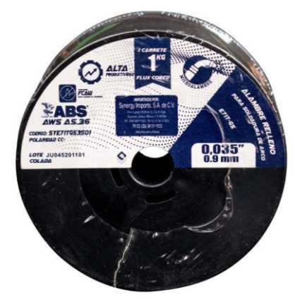 Alambre relleno Flux core .035 1kg Synergy SYE71TGS350