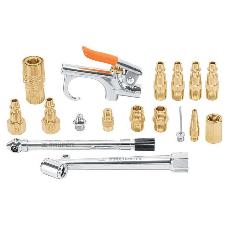 Juego de 17 piezas para compresor de aire, Truper TRUP-19022