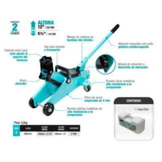 Gato Hidrahulico 2 Ton. 12" Max Energy FJ300/1K