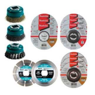 Esmeriladora Angular 4-1/2" X-LOCK 840 W + accesorios Makita ga4570Com