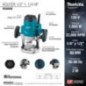 Router 1/2" y 1/4" 1,650 W 22,000 Rrpm MAKITA MT M3600B