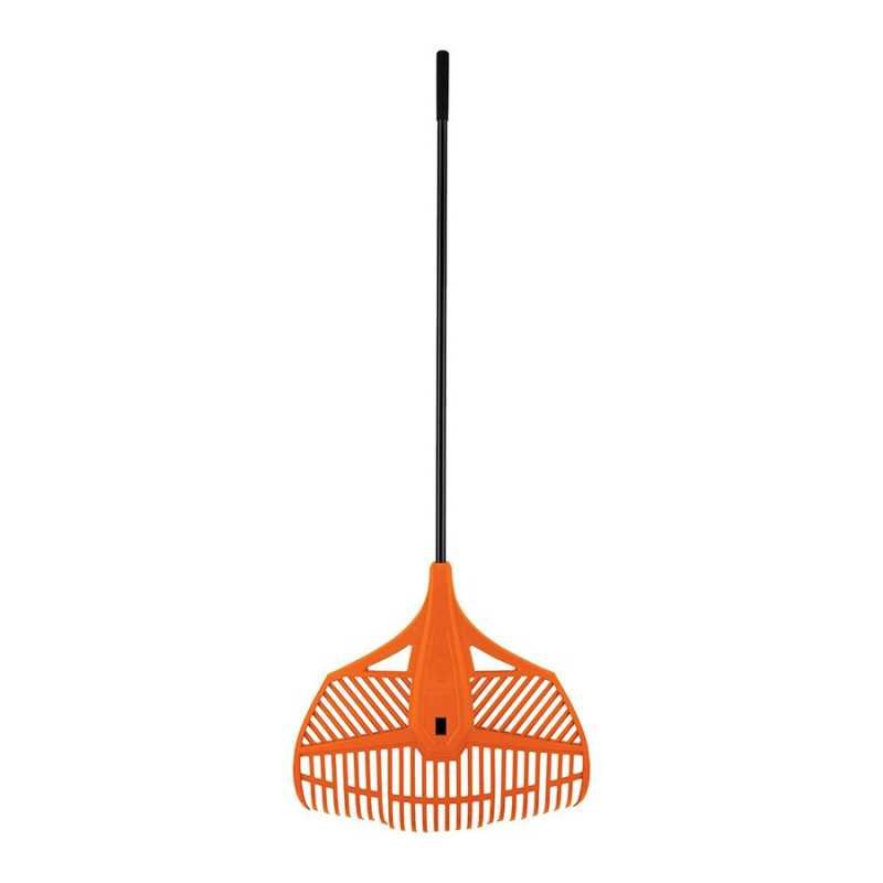 Escoba Plástica P/Jardín, Flex. 26 Dientes, Mango Acero 54'