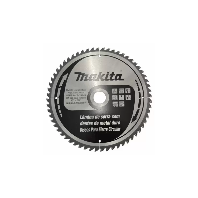 Disco Sierra Circular 10" X 1 3/16" X 80 Dientes Makita B19255
