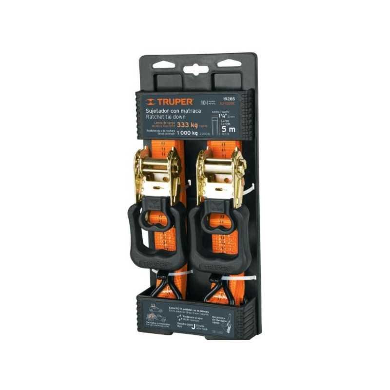 Sujetadores con matraca 2 piezas Truper 19285
