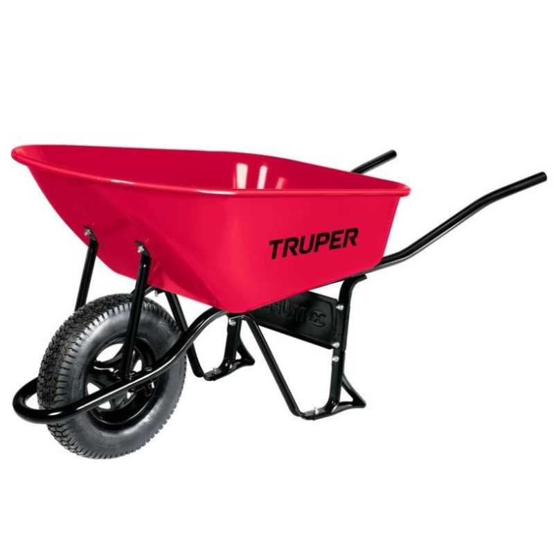 Carretilla 6 ft3, llanta neumática reforzada  Truper 11776