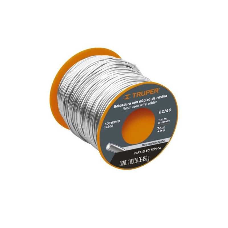 Soldadura Con Núcleo Resina 60/40 Truper 14366