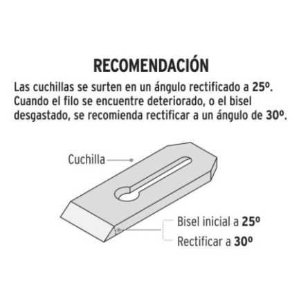 Cuchilla Y Contra Para Cepillo De Carpintero Nro 6 TRUPER 12045