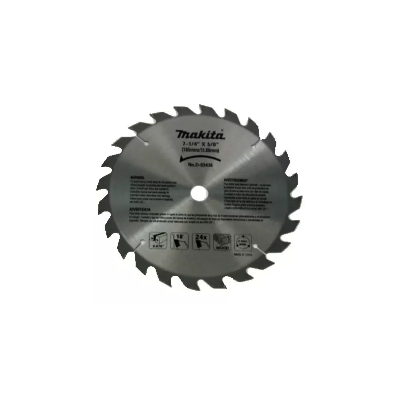 Disco Sierra Circular 7 1/4" 24 Dientes 5/8" Makita D03436