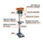 Taladro Pedestal 5/8" 1,200 W 300-3,000 rpm 12 velocidades TRUPER TAPI-17