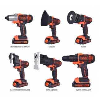 Taladro Matrix Kit 6 En 1 Multi Herramienta 6 Volts Black & Decker BDCDMT1206KITC