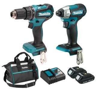 Combo rotomartillo + atornillador + esmeriladora 18 V + kit