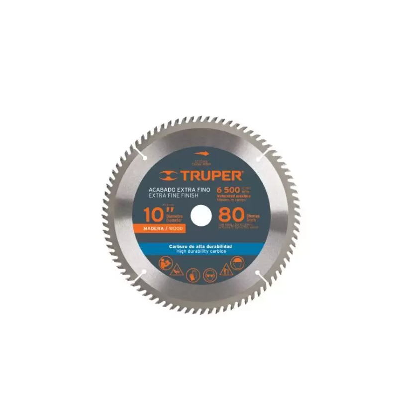 Disco sierra p/madera 10', 40 dientes, centro 1' 18307