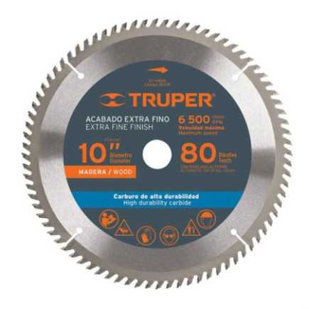 Disco sierra p/madera 10', 40 dientes, centro 1' 18307