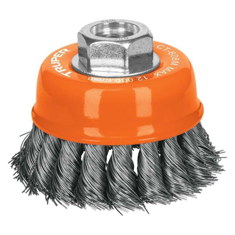 Carda copa, alambre trenzado fino, p/esmeril 14184