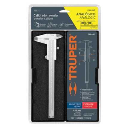 Calibrador de 6', milimétrico y standard 14394