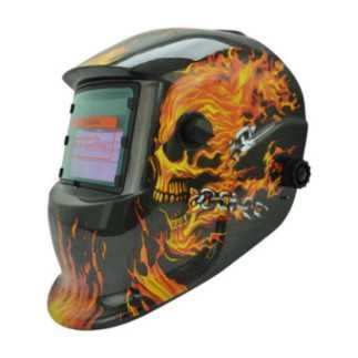 Careta Electronica Para Soldar Flaming Skull