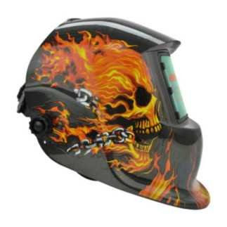 Careta Electronica Para Soldar Flaming Skull