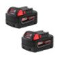 Baterias 18 V 3 Ah HIGH OUTPUT set 2 piezas M18 Milwaukee 48-11-1837