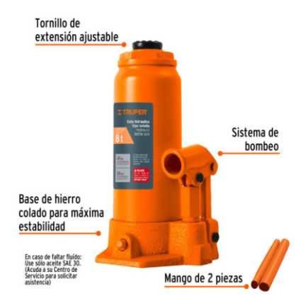 Gato De Botella 8 Toneladas Truper 14816