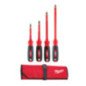 Desarmadores Insulados 1,000 V 4 piezas MILWAUKEE 48222204