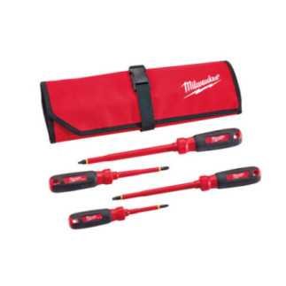 Desarmadores Insulados 1,000 V 4 piezas MILWAUKEE 48222204