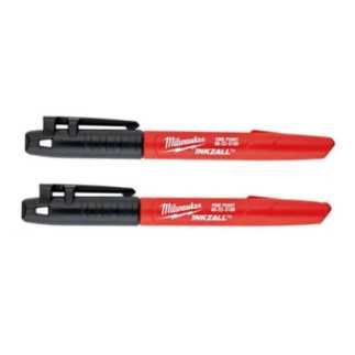 Marcadores líquidos Inkzall punta fina negro 2 piezas MILWAUKEE 48223105
