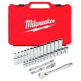 Dados Ratchet Y Sockets Drive Met De 38" Juego De 32 Piezas AMIL48229508