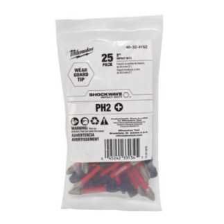 Puntas de Impacto phillips No2 x 2" bolsa 25 piezas MILWAUKEE 48324162