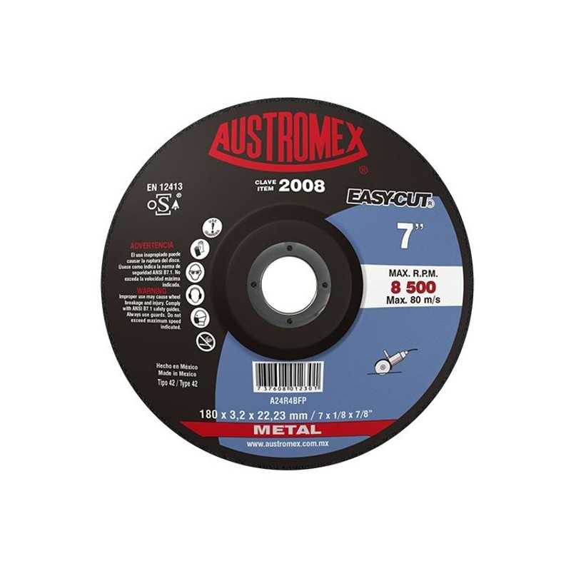 Disco Para Corte Metal 7" X 1/8" X 7/8" Austromex 2008 AUS2008 AUSTROMEX