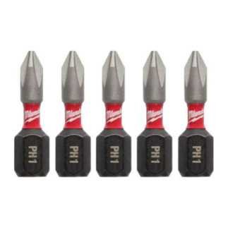Puntas de Impacto phillips No1 x 1" 5 piezas MILWAUKEE 48324661