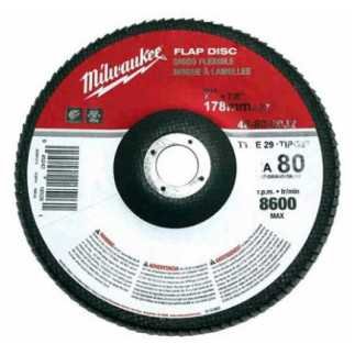 Disco Laminado Polifan 7" X 7/8" Grado 80 Zirconia Y Aluminio Milwaukee 48808032 1