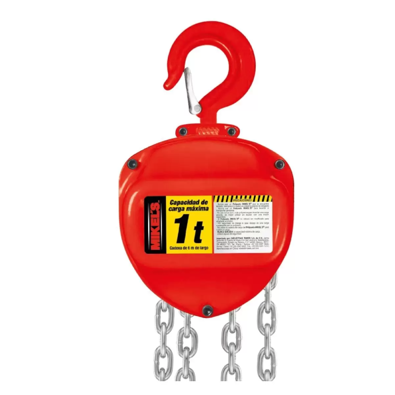 Polipasto Manual 1 T Cadena 6 Mts MIKELS PM-16