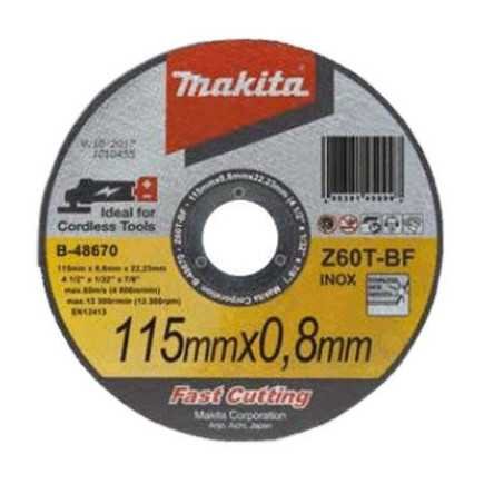 Disco de corte Makita 115mm x 1mm 4-1/2" X 3/64 X 7/8