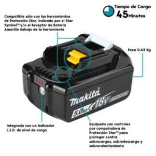 Bateria 18 Volts 5.0Ah Lithium Ion MAKITA ACCESORIOS BL1850B