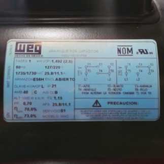 Compresor vertical monofasico 2HP 235LTS 120PSI  110/220V