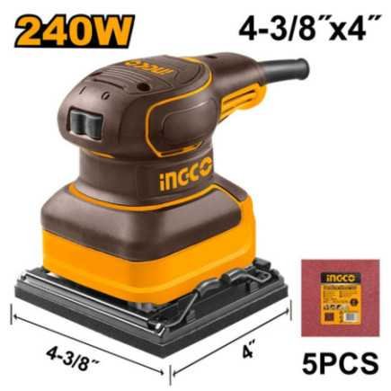 Lijadora 1/4 de hoja 240 W 14,000 rpm + 5 lijas INGCO UPS2416