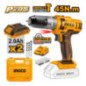 Rotomartillo 3/8" 20 V + 2 baterías 2 A + accesorios INGCO UCIDLI201452