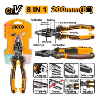 Pinzas 8 en 1 8" INGCO HMFCP28200
