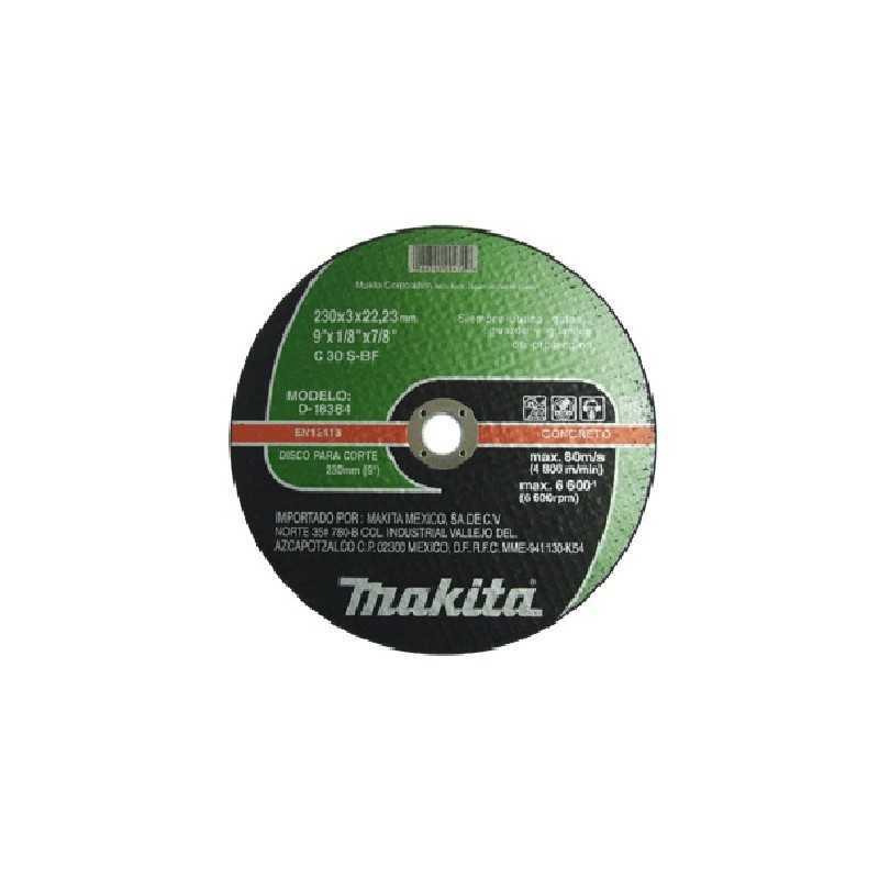 Disco Abrasivo Corte Concreto 9 1/8" 7/8" Makita D18384 D18384 MAKITA ACCESORIOS