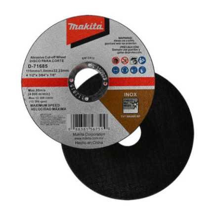 Disco Abrasivo para Corte 4-1/2 x 3/64 x 7/8 Makita D71685