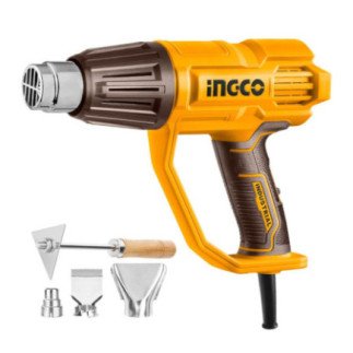 Pistola de Calor 3 temperaturas 550°C 1,600 W + boquillas INGCO UHG160078