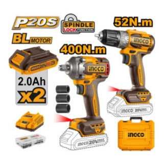 Combo Rotomartillo + llave de impacto 20 V 2 A INGCO UCKLI20271